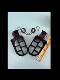 Motorcycle ATV MotoCross Dirt Bike Black Aluminum Anti-Slip Foot Peg Set*