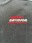 NWT Harley Davidson Womens Striped 3/4 Sleeve  Black T-Shirt*