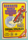 1985 World Speedway Championship Odsal Stadium Bradford Program with traveler itinerary fromUS