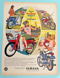 Discover The Swinging World Of Yamaha 1966 Color Print Ad 10x13.5 Jet 100