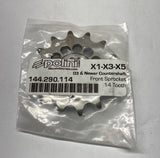 Polini X1 X3 XP4 X5 Countershaft Front Sprocket 14 Tooth *144.290.114