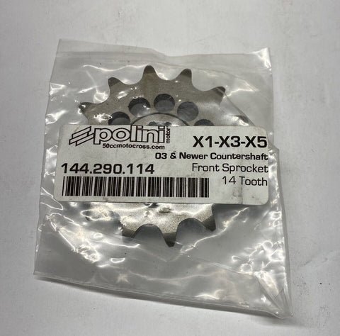 Polini X1 X3 XP4 X5 Countershaft Front Sprocket 14 Tooth *144.290.114