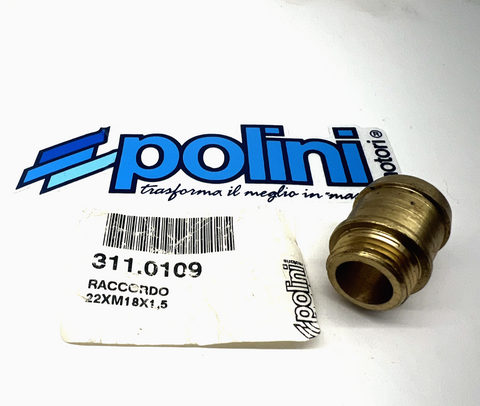 Polini MiniMoto Brass Water Pump Hose Fitting (22XM18X1.5mm)  *311.0109